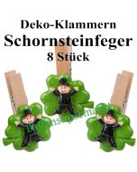 Silvester Tischdekoration Glücksbringer, Schornsteinfeger Deko-Klammern