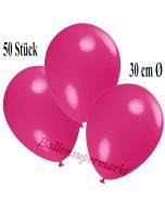 Deko-Luftballons Fuchsia, 50 Stück