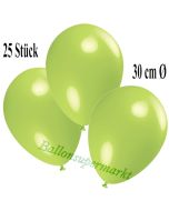Deko-Luftballons Limonengrün, 25 Stück