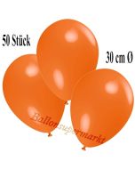 Deko-Luftballons Orange, 50 Stück