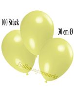 Deko-Luftballons Blush-Gelb, 100 Stück