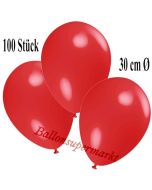 Deko-Luftballons Rot, 100 Stück
