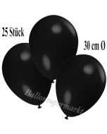 Deko-Luftballons Schwarz, 25 Stück