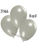 Deko-Luftballons Silbergrau, 25 Stück