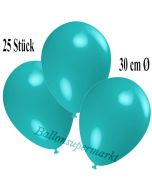 Deko-Luftballons Türkis, 25 Stück