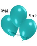 Deko-Luftballons Türkis, 50 Stück