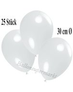 Deko-Luftballons Weiß, 25 Stück