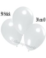 Deko-Luftballons Weiß, 50 Stück