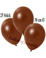 Deko-Luftballons Metallic Braun, 25 Stück