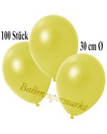Deko-Luftballons Metallic Gelb, 100 Stück