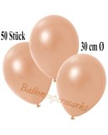 Deko-Luftballons Metallic Lachs, 50 Stück