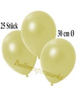Deko-Luftballons Metallic Pastellgelb, 25 Stück