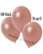 Deko-Luftballons Metallic Roségold, 100 Stück