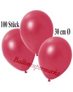 Deko-Luftballons Metallic Rot, 100 Stück