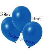 Deko-Luftballons Metallic Royalblau, 25 Stück