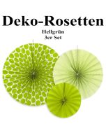 Deko-Rosetten, Apfelgrün, 3 Stück-Set