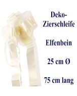 Schleife, Deko-Schleife, Zierschleife, 25 cm groß, Elfenbein