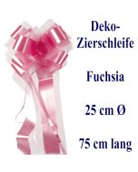 Schleife, Deko-Schleife, Zierschleife, 25 cm groß, Fuchsia