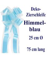 Schleife, Deko-Schleife, Zierschleife, 25 cm groß, Himmelblau