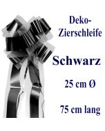 Schleife, Deko-Schleife, Zierschleife, 25 cm groß, Schwarz