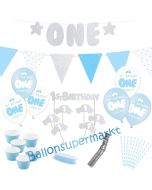 Deko-Set zum 1. Kindergeburtstag, 1st Birthday Boy, 33 Teile