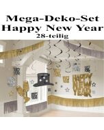 Silvester Dekorations-Set Happy New Year, 28 Teile