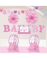 Deko-Set Schower with Love Girl, Dekoration Babyparty