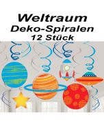 Blast Off Swirl Dekoration zum Weltraum Kindergeburtstag