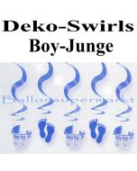Deko-Swirls, Boy-Junge, Dekoration zu Geburt, Taufe, Babyparty