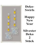 Deko-Prismatik-Wirbler Happy New Year, Silvester Dekoration, Partdeko, Silvesterdeko