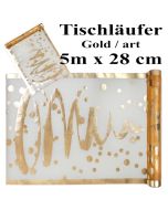 Tischläufer, Tischdecke Artistiques Gold, 5 Meter Rolle