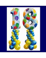 Dekoration aus Luftballons zum 18. Geburtstag