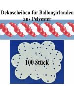 Dekoscheiben aus Polyester für Ballongirlanden, 100 Stück