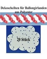 Dekoscheiben aus Polyester für Ballongirlanden, 20 Stück