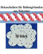 Dekoscheiben aus Polyester für Ballongirlanden, 50 Stück