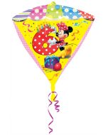 Diamonz Luftballon aus Folie Minnie Mouse zum 6. Geburtstag