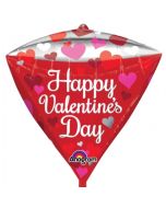 Happy Valentines Day, Luftballon aus Folie, diamondz inklusive Helium