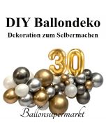 DIY Ballondeko zum 30. Geburtstag