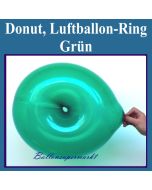 Ring-Luftballon, grün, Ringballon, Latexballon in Ringform zur Ballondekoration