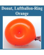 Ring-Luftballon, orange, Ringballon, Latexballon in Ringform zur Ballondekoration