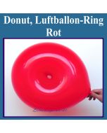 Ring-Luftballon, rot, Ringballon, Latexballon in Ringform zur Ballondekoration