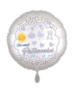 Du wirst Patenonkel, Luftballon aus Folie, 43 cm, Satine de Luxe, weiß