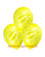 Motiv-Luftballons Entschuldigung, gelb, 3 Stueck