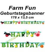 Kindergeburtstagsbanner Farm Fun