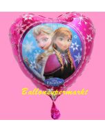 Folienballon Frozen Herz, ohne Helium