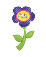 Happy Birthday Blume Folienballon zum Geburtstag