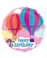 Happy Birthday, luftballon zum Geburtstag mit Heissluftballons