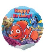 Happy Birthday Nemo Luftballon mit Helium Ballongas zum Kindergeburtstag