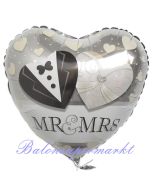 Mr and Mrs, Luftballon aus Folie zur Hochzeit