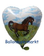 Folienballon, Herz, Pony Inklusive Helium-Ballongas